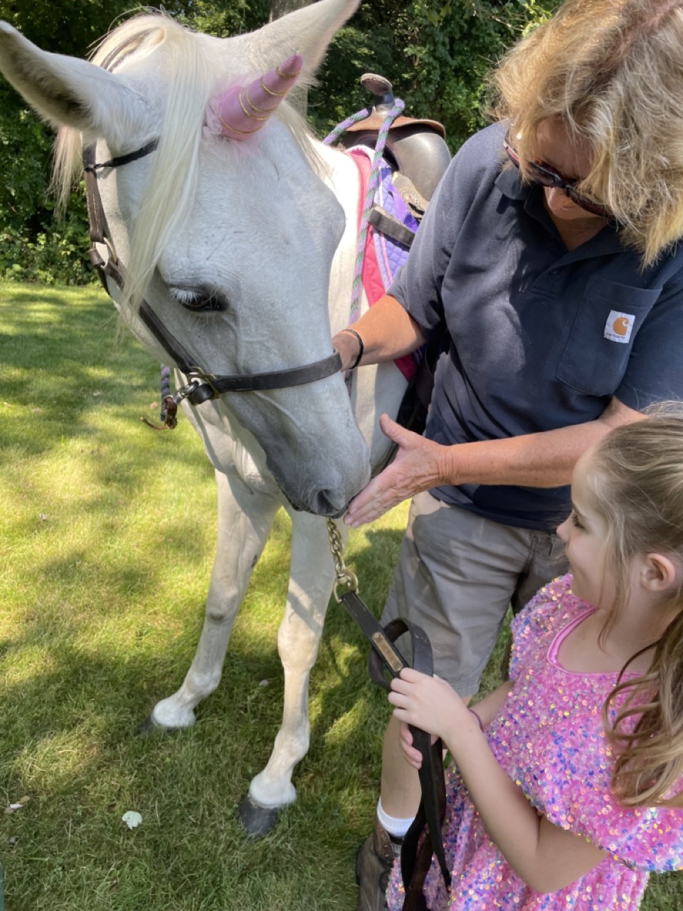 unicorn with kid